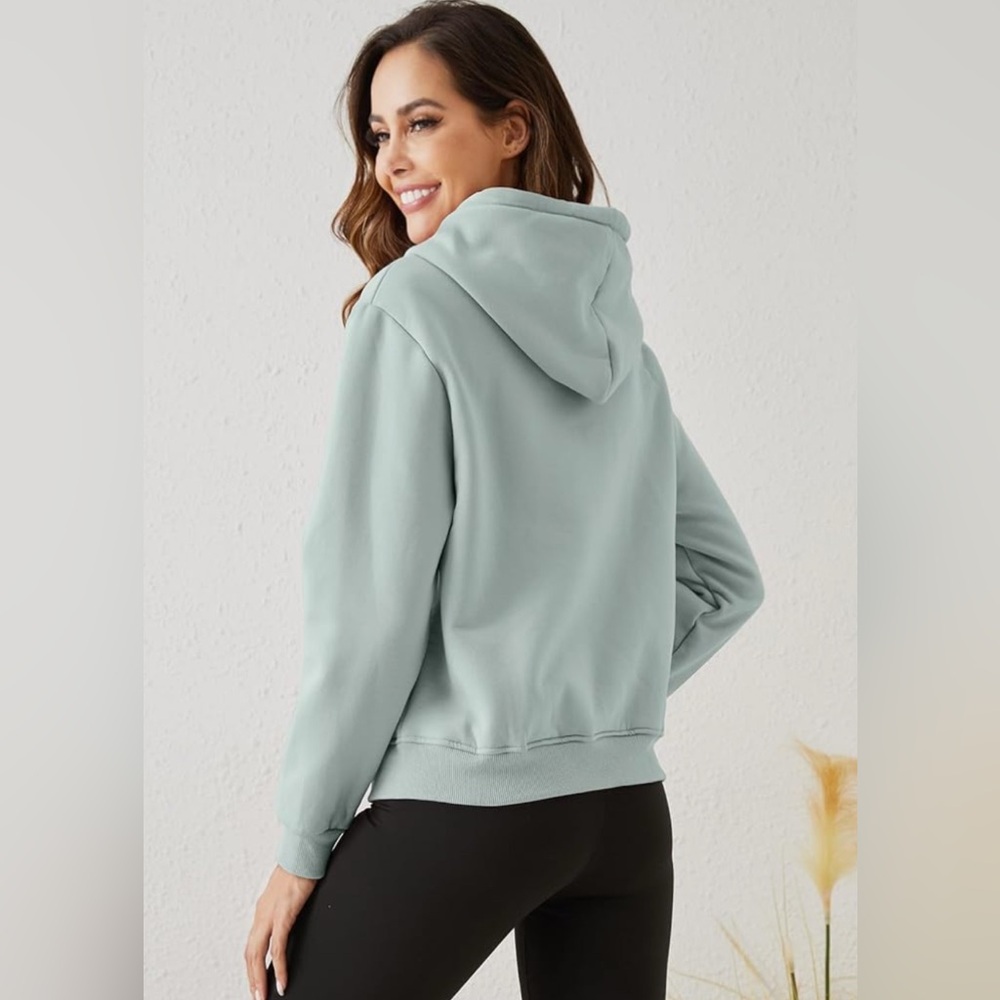 Winter Warm Hoodie Sherpa Fleece Lined Pullover Hoodie Heavyweight Sweatshirt - Picture 3 of 6